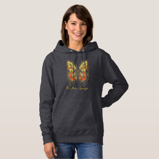 Sweat à capuche Papillon Citron Psychédélique