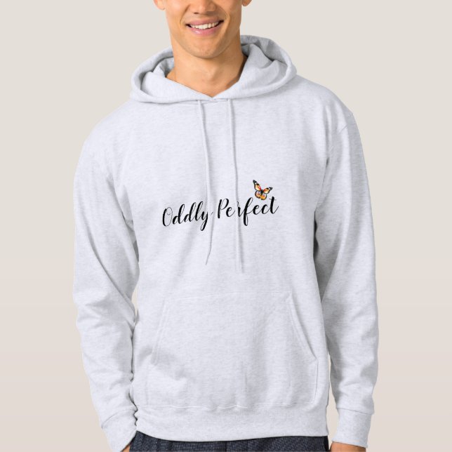 Sweat à capuche Papillon Parfaitement Étrange (Devant)