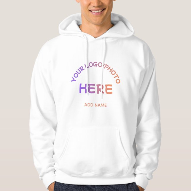 Sweat à capuche personnalisé avec logo d'entrepris (Devant)