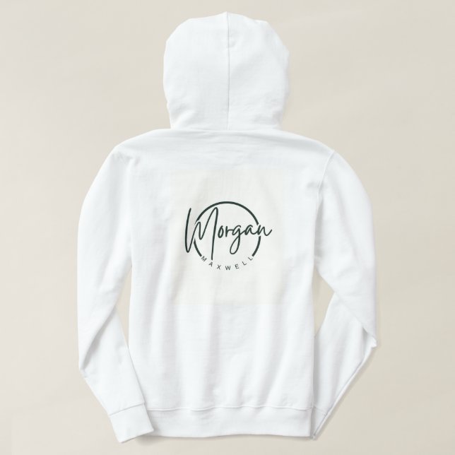 Sweat à capuche personnalisé avec monogramme éléga (Design dos)
