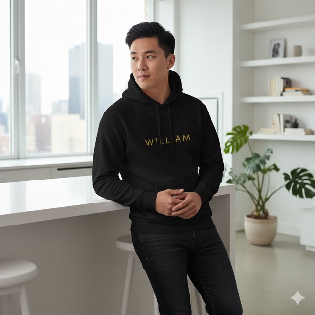 Sweat à capuche personnalisé Confortable Mode Homm (Custom Name Hoodie Cozy Stylish Wear Men)