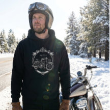 Sweat à capuche personnalisé de Noël pour motard d