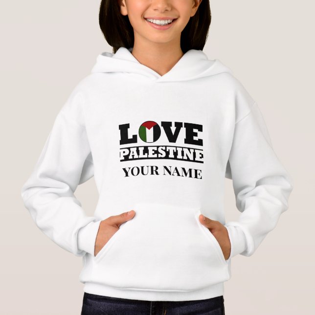 Sweat à capuche personnalisé pour garçon palestini (Devant)