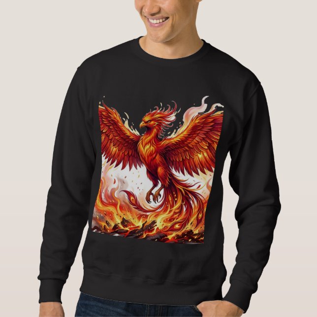 Sweat à capuche Phoenix pour hommes – Phoenix Risi (Devant)