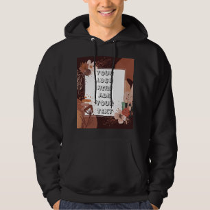 Sweat à capuche Photo Texte Logo Floral Boho