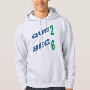 Sweat à capuche pour adulte gris DESIGN QUÉBEC