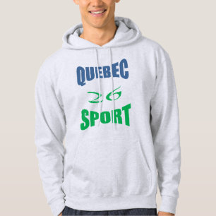 Sweat à capuche pour adulte gris QUEBEC SPORT 2