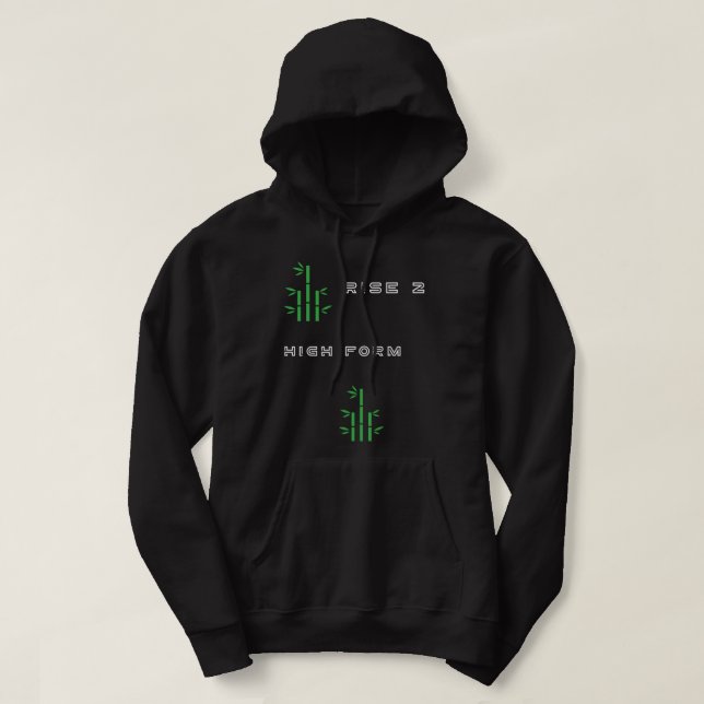 Sweat à capuche pour adulte (Noir intense) (Design devant)