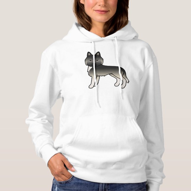 Sweat à capuche pour chien de dessin animé mignon  (Devant)