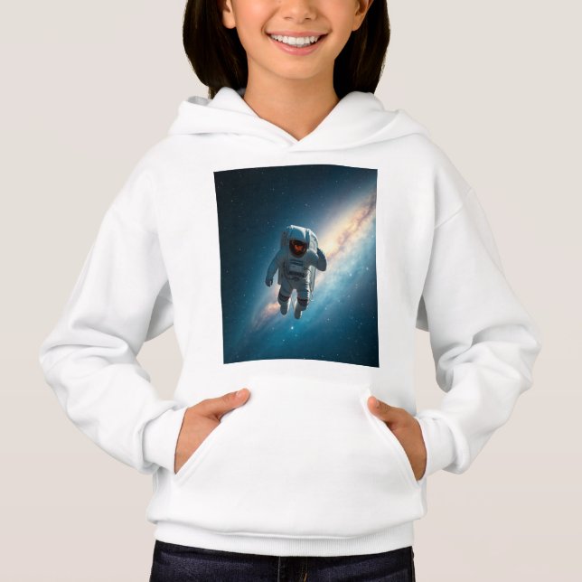 Sweat à capuche pour enfants Astronaute Espace Gal (Devant)