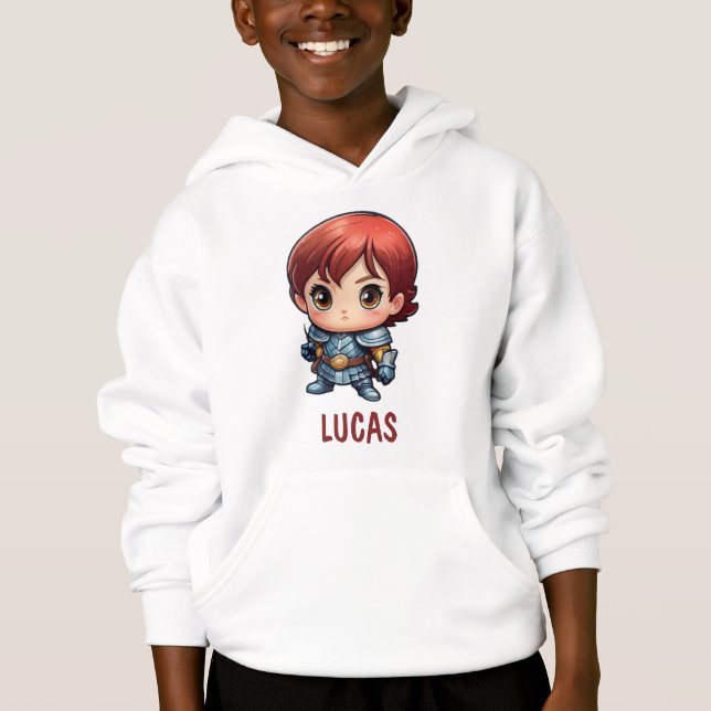 Sweat à capuche pour enfants avec personnage de ch (Devant)