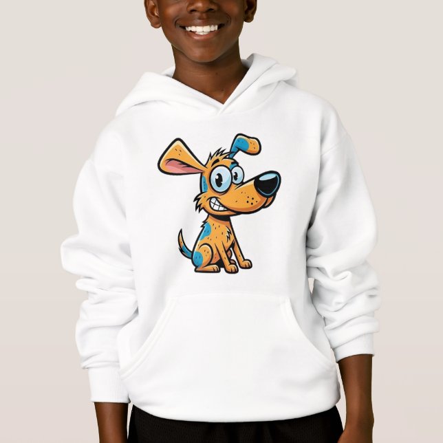 Sweat à capuche pour enfants Chien joueur (Devant)