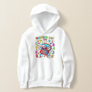 Sweat à capuche pour enfants jour du nombre couleu