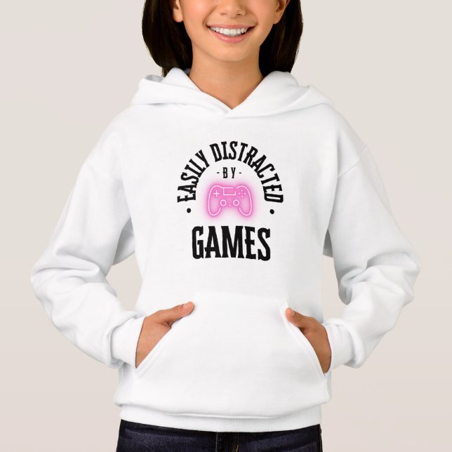 Sweat à capuche pour enfants Neon Gamer (Devant)