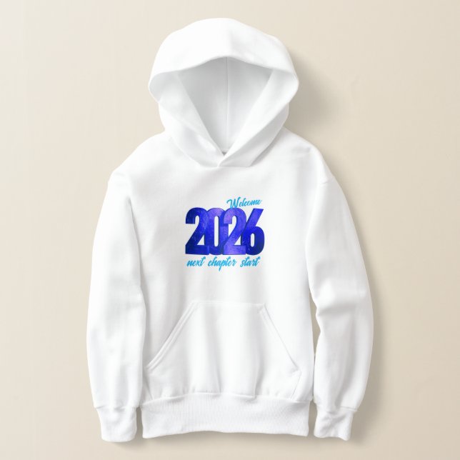 SWEAT À CAPUCHE POUR ENFANTS NOUVEL AN 2026 (Poser)