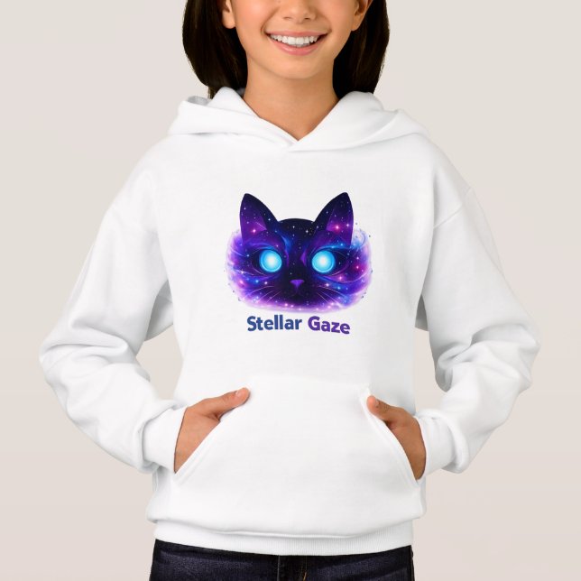Sweat à capuche pour enfants Stellar Gaze Cosmic C (Devant)