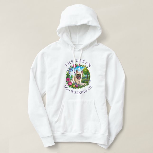 Sweat à capuche pour entreprise de promenade de ch (Design devant)