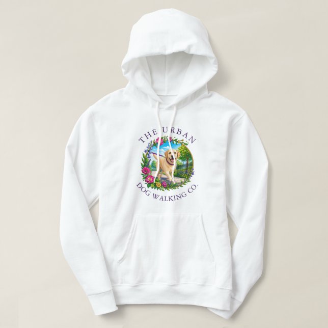 Sweat à capuche pour entreprise de promenade de ch (Design devant)