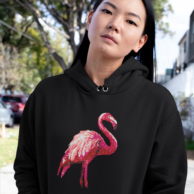 Sweat à capuche pour femme Flamingo Tropical impri (Créateur téléchargé)