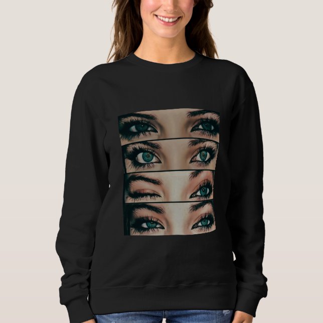 Sweat à capuche pour femme Yeux ne mentent pas  (Devant)
