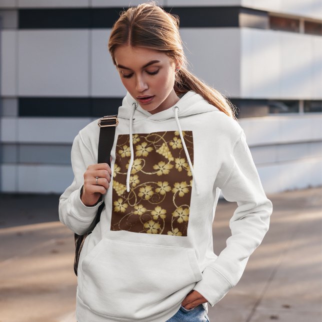 Sweat à capuche pour femmes Grapevine Background (Créateur téléchargé)