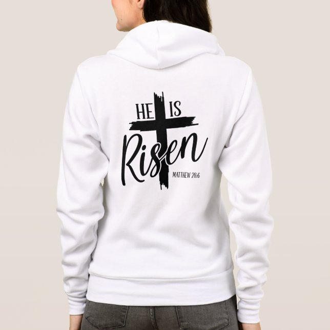 Sweat à capuche pour femmes Il est ressuscité (Dos)