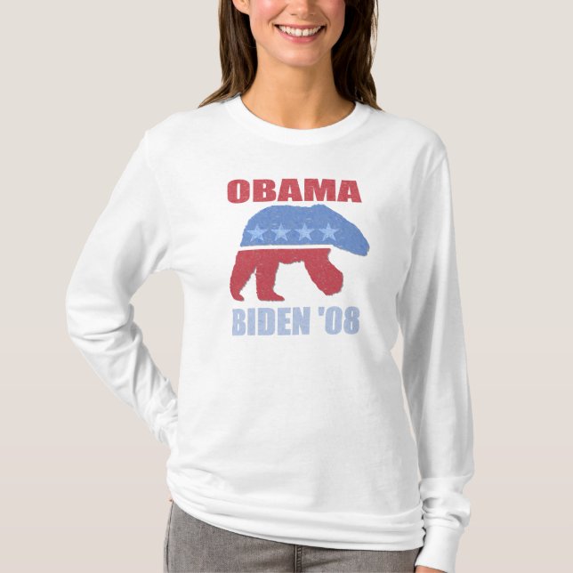 Sweat à capuche pour femmes Ours Polaire Obama Bid (Devant)