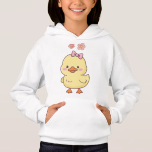 Sweat à capuche pour filles avec canard bébé migno