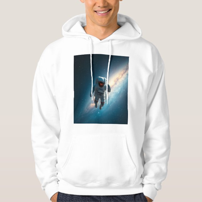 Sweat à capuche pour hommes Astronaute Espace Gala (Devant)