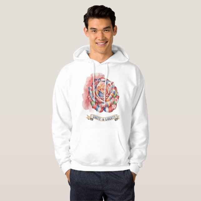 Sweat à capuche pour hommes Color Pulse – Énergie  (Devant entier)