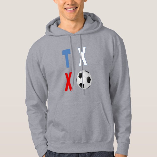 Sweat à capuche pour hommes gris TEXAS SPORT  (Devant)