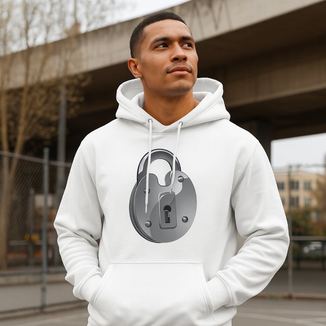 Sweat à capuche pour hommes Sécurité Cadenas (Créateur téléchargé)