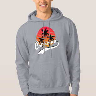 Sweat à capuche rétro gris Californie