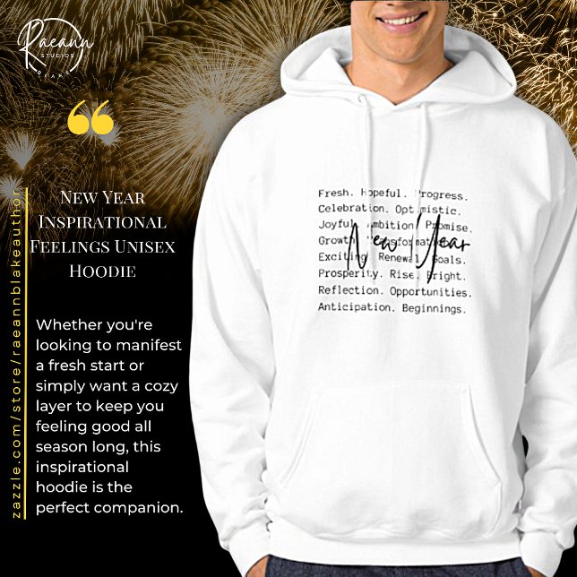 Sweat à capuche unisexe sentiments inspirants pour (Créateur téléchargé)