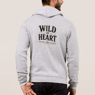 Sweat à capuche zipé avec impression dans le dos W