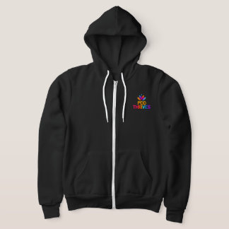 Sweat à capuche zipé avec logo classique