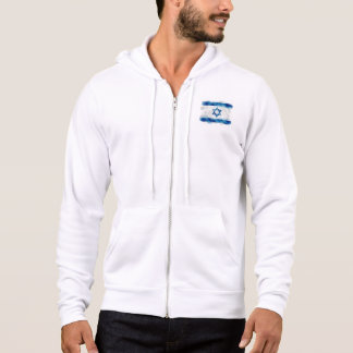 Sweat à capuche zippé avec drapeau israélien artis