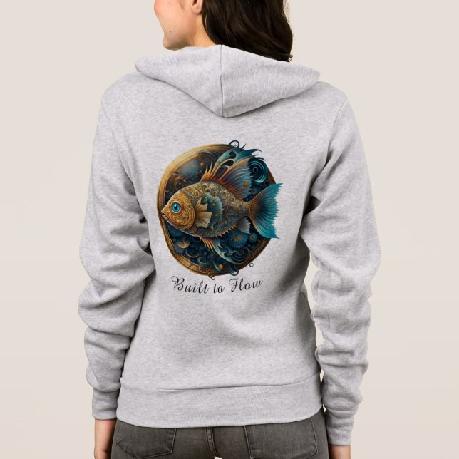 Sweat à capuche zippé pour femme (Dos)
