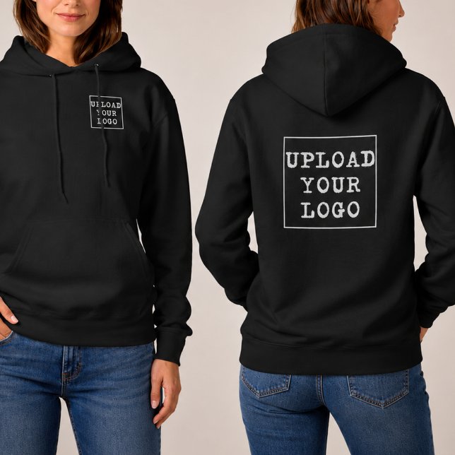 Sweat à capuchon Zip avec logo d'entreprise person (Créateur téléchargé)