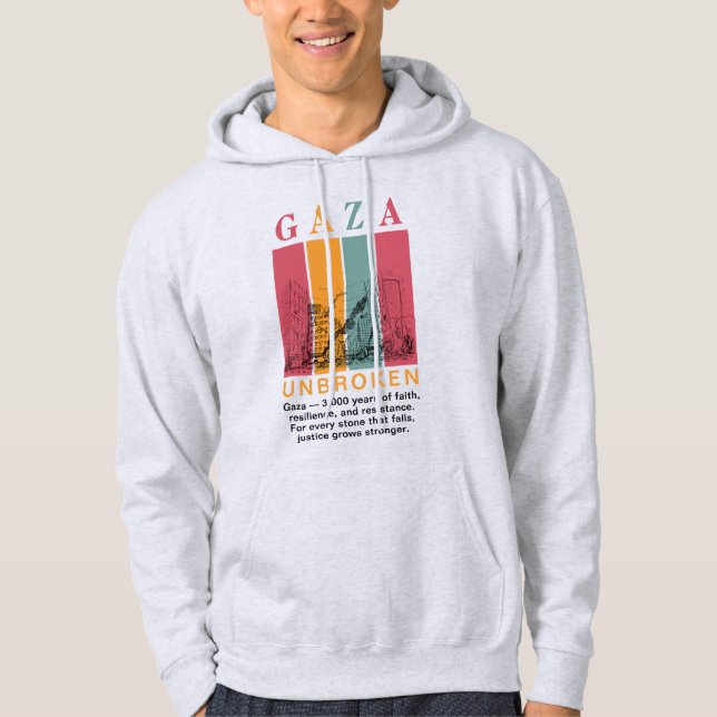 Sweat à Solidarité avec Gaza – 3 000 Ans de Foi (Devant)