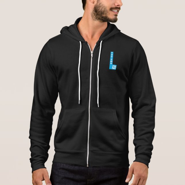 Sweat capuche Canvas noire  DESIGN  LAZIO  TURISMO (Devant)