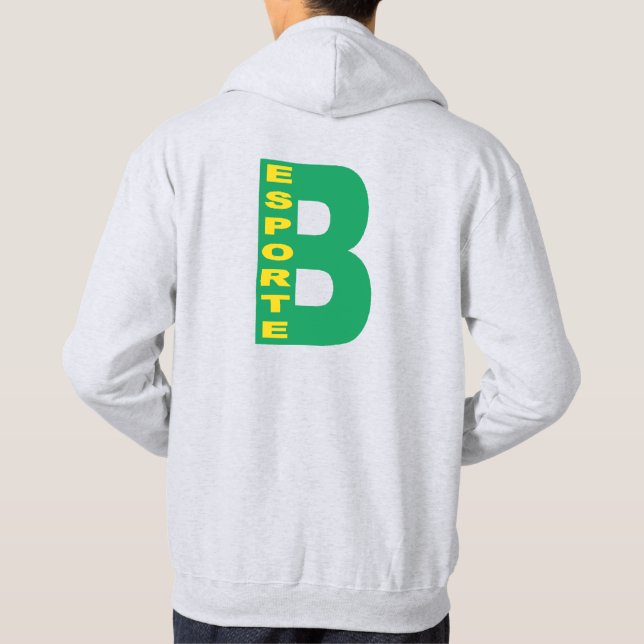 Sweat capuche cendre doshomme DESIGN BRAZILESPORTE (Dos)