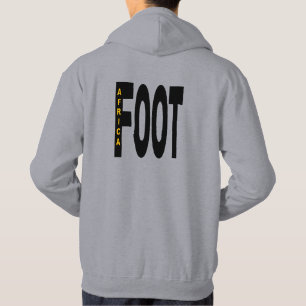 Sweat capuche grise dos homme  DESIGN  FOOT AFRICA