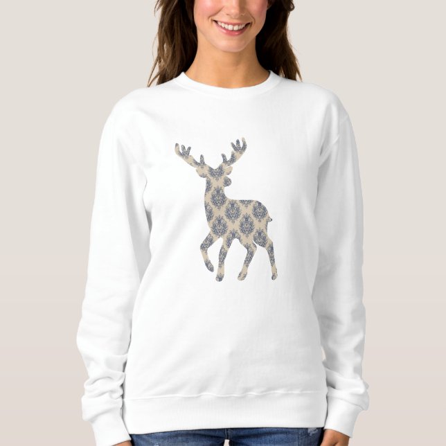 Sweat Chinoiserie Reindeer hiver (Devant)