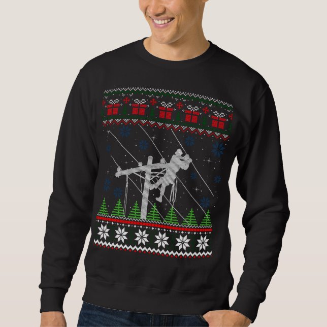 Sweat de Noël Lineman Ugly (Devant)
