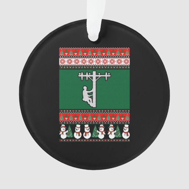 Sweat de Noël Lineman Ugly (devant)