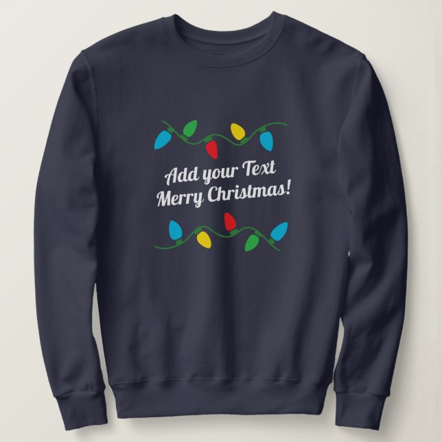 Sweat de Noël moche | Ajouter votre texte (Design devant)