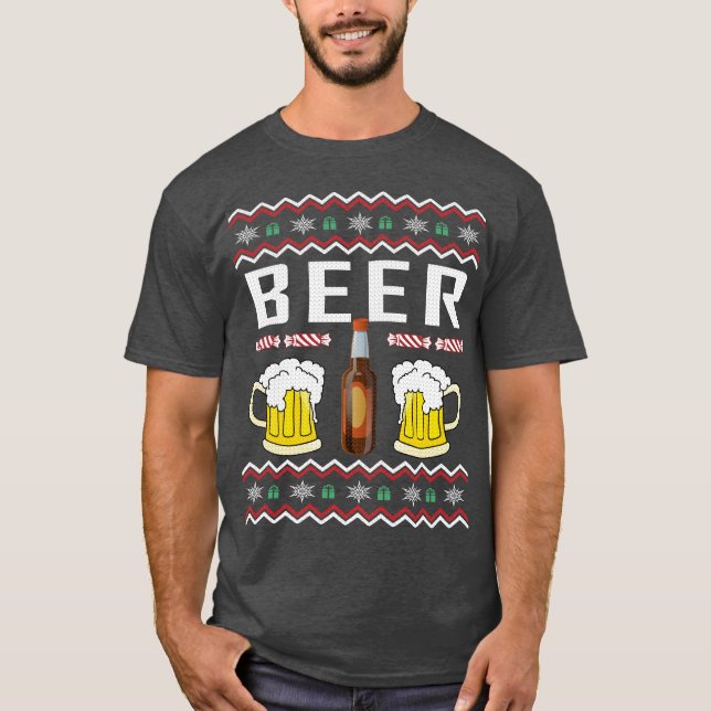 Sweat de Noël moche de bière (Devant)