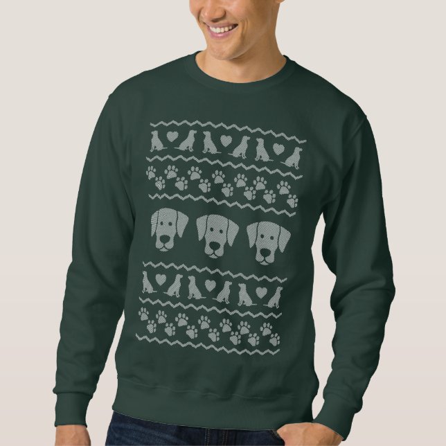 Sweat de Noël moche Labrador Retriever Edition (Devant)