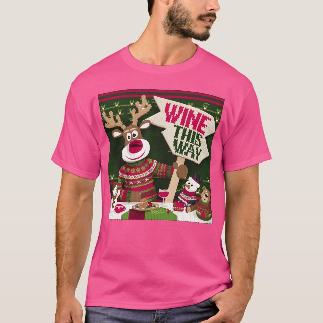 Sweat de Noël moche Rein avec des amis cadeau (Devant)